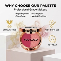 Palette de fards à paupières pigmentés OEM, marque privée, lumineuse, végane, personnalisable avec logo, pour maquillage DIY
