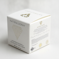 Boîte cosmétique en papier gaufré personnalisée avec feuille holographique STE pour poudre fixante et maquillage