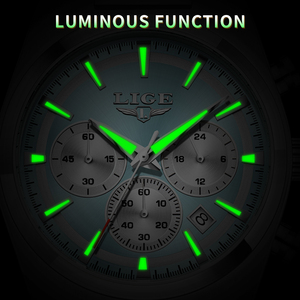 <span class=keywords><strong>Reloj</strong></span> LIGE LG89200 <span class=keywords><strong>Precio</strong></span> al por Mayor, Esfera Azul, Acero Inoxidable, Cronógrafo, Luminoso, <span class=keywords><strong>de</strong></span> Lujo, Resistente al Agua, con Fecha, para Hombre + Caja - Product Image 5