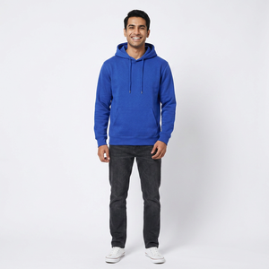 Vente en gros de pull à capuche pour hommes de marque ample sweat à capuche de couleur unie pull à capuche décontracté à manches longues et à épaules dénudées - Product Image 1
