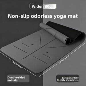 Logo 185cm TPE Mat 6/8mmThickened -Durable Eco-Friendly Non-Slip Thickness Customizable Size Set 185*90*0.8cm C - Product Image 4