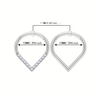 Or G23 titane CZ amour coeur faux nez anneau nez anneaux pour femmes coeur Zircon vis nez Piercing bijoux