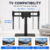 Soporte de TV Motorizado de Alta Resistencia, Soporte de TV Eléctrico Ajustable en Altura, Compatible con Televisores de 32 a 70 Pulgadas de hasta 90 Libras