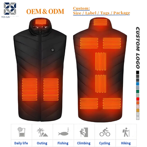 سترة رجالية بدون أكمام مزودة بمنفذ USB للتدفئة ومقاومة للرياح |   نظام تدفئة بـ 9 مناطق للشتاء |   خدمة التصنيع حسب الطلب (OEM) |   سترة بدون أكمام قابلة للتخصيص مع إغلاق بسحاب - Product Image 1