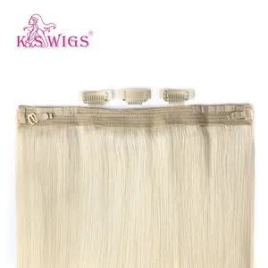 وصلات شعر K.swigs Remy البشري هاليو الرائجة البيع متوفر اللون الشعر المستقيم لجمال المعزز