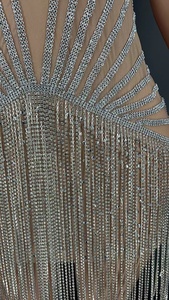 Vestido de Cristal Novance Y2244-B para Mujer, con Pedrería, Borlas, Estilo Sensual, para Club Nocturno, Fiesta, Celebridades - Product Image 6