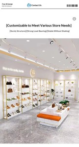 Portable Metal Multi-Layer Shoe Display <strong>Rack</strong> with Lights for Retail Use Children's &amp; Men's/Women's Shoes and Bags - Product Image 6