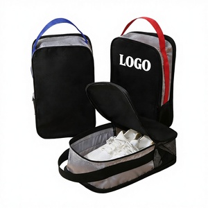 Double-Layer Durable Polyester Golf Shoe <b>Bag</b> Portable Travel Shoe Organizer Breathable <b>Dust</b>-Proof Storage <b>Bag</b> Sneakers Slippers - Product Image 2