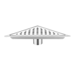 Custom Cross-border Triangle Anti-odor Insect-proof 304 Same-layer Side Sliding Floor Drain Stainless Steel Brushed Surface - Product Image 5