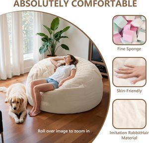 2in1 Đa Chức Năng Hiện Đại Mềm Khổng Lồ Bông Có Thể Gập Lại Duy Nhất Thảm Nệm Nén Dày Ấm Túi Đậu <span class=keywords><strong>Sofa</strong></span> Với Phụ - Product Image 3