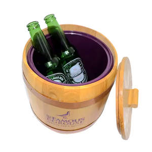 Cubo de hielo de madera de pino de 6L con tapa y revestimiento <span class=keywords><strong>PS</strong></span> para Caperdonich Mackeson Stout Meantime Brewery Newcastle Brown <span class=keywords><strong>Ale</strong></span> Ohn Smith's - Product Image 6