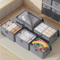 Boîte de rangement en tissu verrouillable, bac de rangement empilable avec serrure à combinaison, conteneur de sécurité pour vêtements, jouets et effets personnels