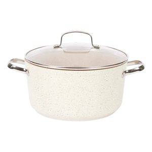 Juego de Ollas y Sartenes Modernas de Cerámica con Revestimiento de Mármol, Tapas de Vidrio y Silicona, Asas de Baquelita, Antiadherentes, de Aluminio Forjado, para Cocina de Gas - Product Image 5