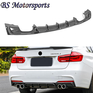 <strong>3</strong> Series F30 Carbon Fiber Rear Bumper <strong>Diffuser</strong> Lip Spoiler Car Body Kit Direct for BMW M Tech Rear <strong>Diffuser</strong> 4 Tips 2012-2016 - Product Image 1