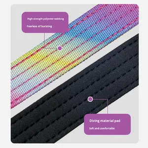 Cross-Border kerah anjing poliester tahan air mata tahan aus gaya putri baru untuk anjing besar menengah gradien dapat disesuaikan - Product Image 2