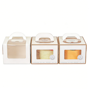 Boîtes en carton personnalisées blanches pliables pour desserts, gâteaux, pâtisseries, Noël, qualité alimentaire, emballages cadeaux - Product Image 4