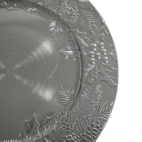 Assiette de Présentation Dorée en Plastique PP/PS de Luxe, Durable, Motif Personnalisé, en Stock pour Hôtels, Mariages, Fêtes - Vaisselle Fujian