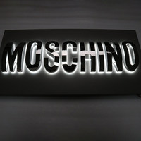 Letras LED Metálicas Iluminadas, Creativas, de Acero Inoxidable, Curvas, Retroiluminadas, con Forma Personalizada, Letreros Publicitarios Alfanuméricos