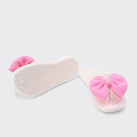 Girly Heart Bowknot Toe Imprimé Tongs Femmes D'été En Plein Air Plage Vacances EVA Antidérapant Semelle Souple Sandales Mode Tendance