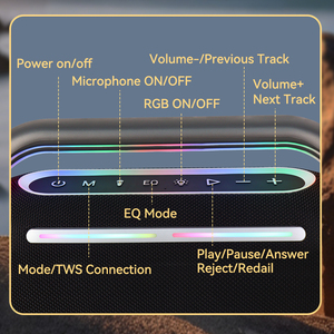ZQS-V63 ngoài trời ngân hàng điện 80 Wát Watt máy Karaoke, Stereo Loa siêu trầm với Micro không dây, điều khiển từ xa karaoke loa - Product Image 2