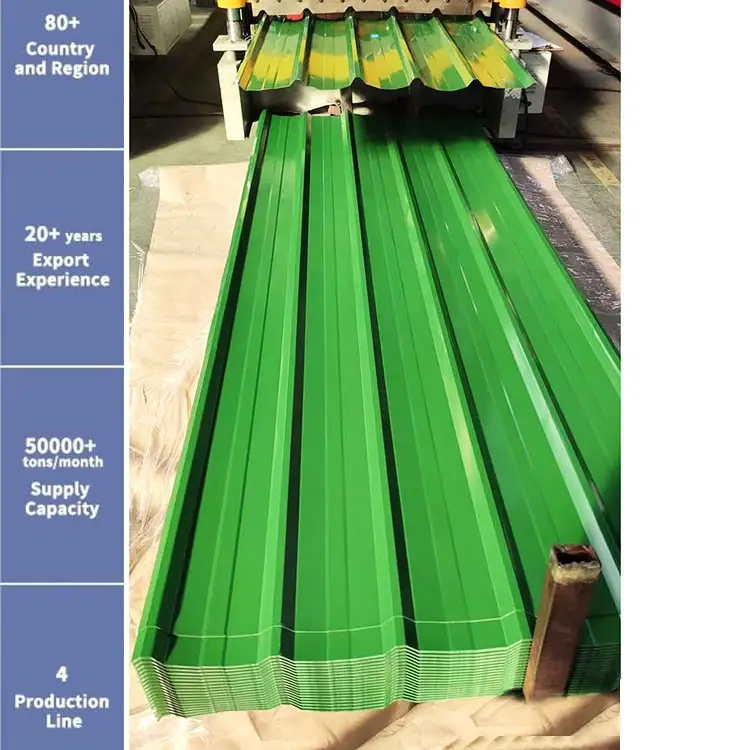 Impact Resistance Color Roofing Sheet Corrugated Metal Galvanized Steel Sheet for House Warehouse