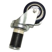 HM2204 3 Zoll Schwarz-Weiß-Rundrohr-Erweiterung Lean Tube <span class=keywords><strong>Caster</strong></span> Compound Wire Rod Tube Mute Universal Castors Wheel - Product Image 2