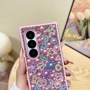 Pour <span class=keywords><strong>Samsung</strong></span> <span class=keywords><strong>Z</strong></span> Fold 3 4 5 6 étui de téléphone portable commerce luxueux diamant perle coque pliable écran housse de protection téléphone - Product Image 6