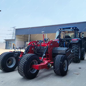 Automatische getrokken <span class=keywords><strong>tractor</strong></span> landnivelleerder met GPS- of lasergestuurde hydraulische <span class=keywords><strong>grader</strong></span>-aanbouw voor het nivelleren van landbouwgrond en velden - Product Image 4