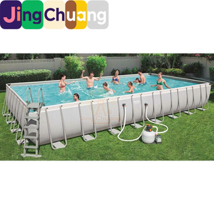 Jingchuang56623 - Piscina <span class=keywords><strong>Rectangular</strong></span> de 9 m con Soporte, Piscina Familiar Grande con Trípode, Piscina Exterior - Product Image 2