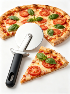 Durable <strong>Pizza</strong> <strong>Cutter</strong> Zinc Alloy Wheel with TPE Non-slip Handle Stainless Steel <strong>Pizza</strong> Slicer for <strong>Pizzeria</strong> Home Baking - Product Image 1