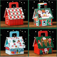 Boîte cadeau en carton jetable mate personnalisée pour Noël, avec revêtement UV et impression en relief