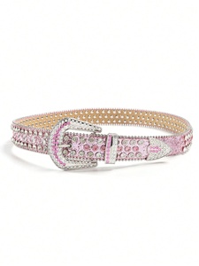 Nouvelle <span class=keywords><strong>ceinture</strong></span> en cuir de créateur <span class=keywords><strong>pour</strong></span> femmes, incrustée de cristaux de strass brillants, style punk hip-hop <span class=keywords><strong>pour</strong></span> robes et jeans de style western - Product Image 6
