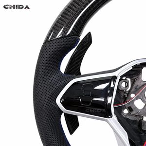 Volant en cuir carbone résistant à l'usure, exclusif, prêt à l'emploi, adapté aux Volkswagen Polo, Golf, Jetta, Passat - Product Image 2