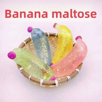 85 Caramelos de Maltosa Elásticos y Blandos para Aliviar el Estrés, con Forma de Pequeño Gorila, Sabores Maíz y Plátano, para Aliviar el Estrés y Estirar, Venta al por Mayor
