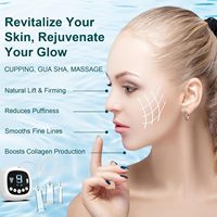 Ensemble de ventouses électriques pour le visage, double ventouse 3-en-1, outils Gua Sha et de massage pour le visage/le cou/les yeux, 3 modes, 9 vitesses, masseur pour le soin de la peau
