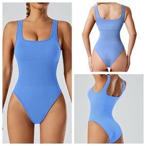 Combinaison moulante sans <span class=keywords><strong>manches</strong></span> en crochet pour femme, col en U, entrejambe ouvert, design amincissant pour le ventre, fine et sans coutures - Product Image 6
