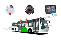 Sistema de Monitoreo de Vehículos Universal AHD de 4 Canales, Monitor LCD IPS de 7 Pulgadas, Cámara de Reversa para Automóvil, Soporte de Montaje en el Tablero de 12V para Automóviles