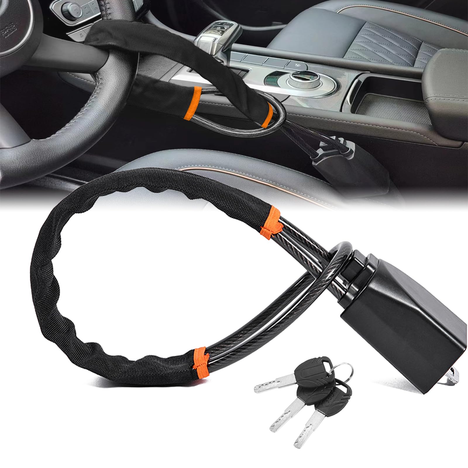 OEM JY-FDS U-Shaped Steering Wheel Lock - Universal Anti-Theft Car Security Device