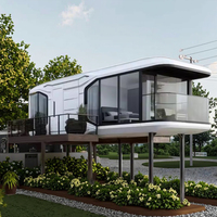Maisons en acier modulaires modernes préfabriquées de haute qualité conteneur mobile de capsule de maison minuscule intelligente pour l'application extérieure d'hôtels