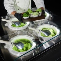Nieuwe CE NSF goedgekeurde automatische staande batchvriezer voor Italiaans gelato, yoghurt en ijs, 4 smaken.