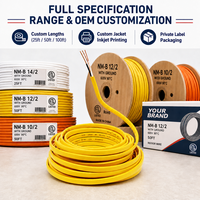 Fil NM-B 12/3 10/3 8/3 6/3 AWG 600V avec mise à la terre, fil électrique en cuivre pour intérieur, gaine non métallique en cuivre pour rénovation