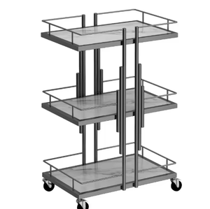 Carrito Moderno para Salón de Belleza, de 3 Niveles, para Pedicura, Spa, Tienda de Uñas, con Ruedas Bloqueables, Acabado Dorado, para Baño y Supermercado - Product Image 3