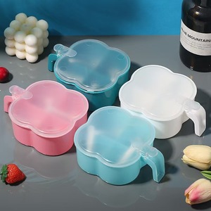 <b>Spice</b> <b>Jar</b> Divided 4 Compartment With Spoons Airtight Kitchen Storage Plastic Cute Design M Size - Product Image 2