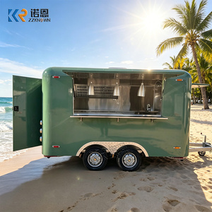 Remorque alimentaire en métal vert à <span class=keywords><strong>prix</strong></span> d'usine, remorque de concession personnalisée, cuisine mobile, remorque de vente de café, glaces et nourriture de rue - Product Image 2