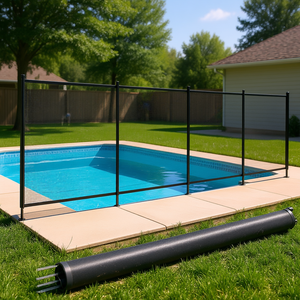 Clôture de piscine en maille 4 pi x 12 pi en Teslin PVC pour la sécurité des enfants et des animaux domestiques, protection extérieure pour piscines enterrées - Product Image 2