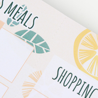 Bloc de notas con imán para nevera, planificador de comida y lista de comestibles, con logotipo personalizado