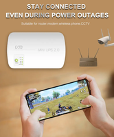 UPS Mini Portabel dengan Output DC 18W Baterai Lithium POE 15V/24V/5V/9V/12V untuk Router WiFi dan CCTV Satu Fasa