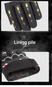 Gants de moto demi-doigts pour hommes et femmes avec poignées, protège-mains de vélo de route d'été, coton/polyester, protection - Product Image 6