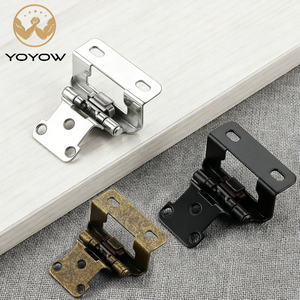 บานพับตู้ครัวแบบครึ่งวงกลมสไตล์อเมริกัน ขายส่งจากโรงงาน บานพับสปริงสีขาวนิกเกิลเงียบ บานพับเฟอร์นิเจอร์ - Product Image 1