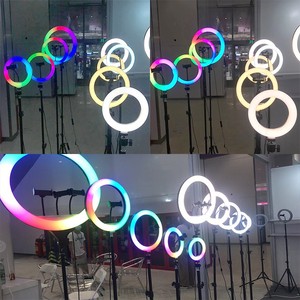 10 pulgadas Selfie anillo llenar de luz LED con soporte de escritorio soporte para teléfono celular - Product Image 4
